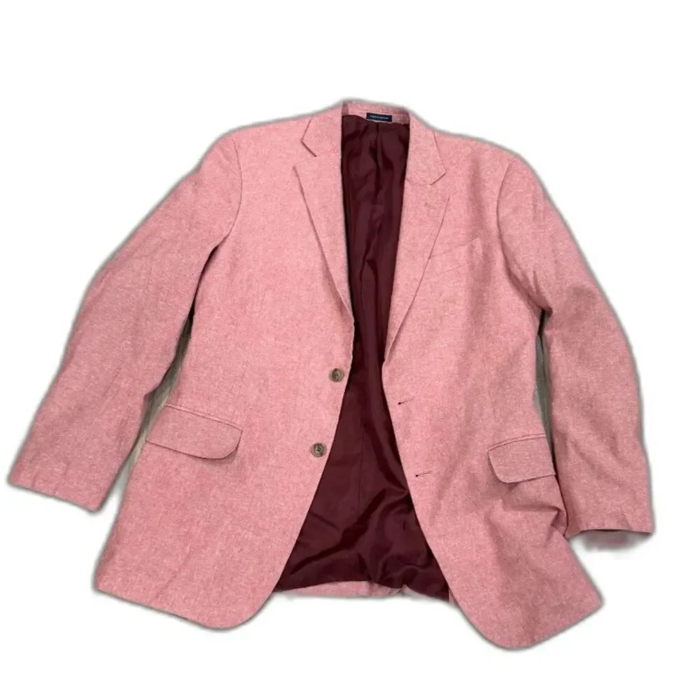 Stafford Pink Textured Sport Coat Blazer 44R NWOT